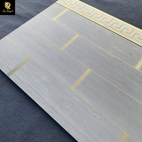Matériaux de construction de Foshan, grande dalle de carrelage, carrelage antique pour maison, revêtement de sol et de mur, carrelage en porcelaine à veinage doré mat, aspect bois blanc