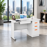Meubles de bureau en acier, table individuelle en acier, bureau d'ordinateur pour le personnel avec tiroir
