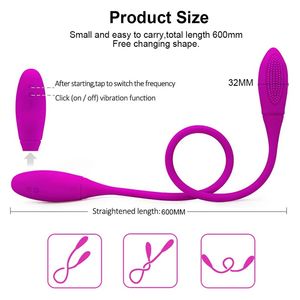 Uovo Vibrante a Doppia Stimolazione per Capezzoli e Punto G, Vibratore in Silicone per Orgasmo Femminile, Giocattoli Sessuali per Masturbazione Femminile - Product Image 6