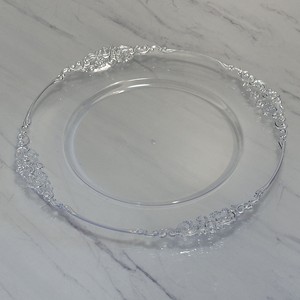 Assiettes rondes en <span class=keywords><strong>plastique</strong></span> <span class=keywords><strong>blanc</strong></span> or pour la décoration de mariage - Product Image 6