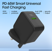 Adaptateur de charge universel USB Type-C pour ordinateur portable 5V 9V 12V 15V 20V PD 65W, alimentation pour ordinateur portable, adaptateur de charge pour Mac Book Pro