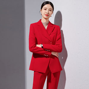 Completo Professionale da <span class=keywords><strong>Donna</strong></span> Autunno Inverno, Tailleur da Ufficio Due Pezzi con Pantaloni, Vestibilità Aderente per Taglie Forti, Stile Business - Product Image 5