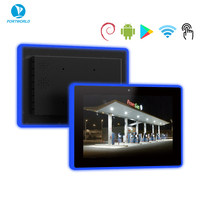 Tablette Android/Linux Sunworld 10,1'' murale en aluminium avec barre lumineuse LED, NFC, RK3566, 2+32 Go, haut-parleur intégré, caméra frontale 2MP