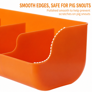 4-Hole Plastic Piglet Feeding <strong>Trough</strong> Orange PP Pig Feeder Bowl Livestock Feed <strong>Trough</strong> for Pig Farm Equipment - Product Image 3