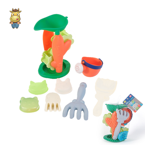 Ensemble de jouets de plage pour enfants, seau à sable, 7 pièces, pelle, râteau, moules d'animaux, jouet de plage d'été en plein air - Product Image 3