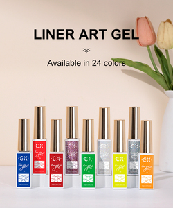 Nuova venuta Nail Art Liner Paint Gel OEM Factory UV/LED Curing 24 Color Line Gel Nail Polish - Product Image 2