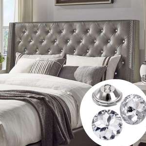Boutons en cristal <span class=keywords><strong>strass</strong></span> <span class=keywords><strong>de</strong></span> 25mm Boutons <span class=keywords><strong>de</strong></span> tapisserie d'ameublement avec boutons <span class=keywords><strong>de</strong></span> boucle en métal pour coudre la tête <span class=keywords><strong>de</strong></span> <span class=keywords><strong>lit</strong></span> <span class=keywords><strong>de</strong></span> canapé-<span class=keywords><strong>lit</strong></span> - Product Image 4