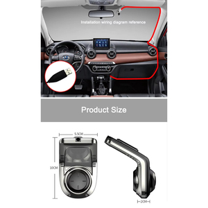 Cámara DVR para Auto con Lente Giratoria <span class=keywords><strong>de</strong></span> 360 Grados, FHD 1080P, Gran Angular, <span class=keywords><strong>Asistente</strong></span> <span class=keywords><strong>de</strong></span> Conducción ADAS, USB, Grabación Nocturna - Product Image 5