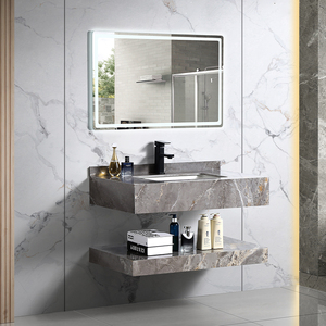 Lente in Pietra Moderna ad Alta Definizione Resistente all'Acqua per Mobile da Bagno con Lavabo in Ceramica per Hotel, Appartamenti e Ville - Product Image 3