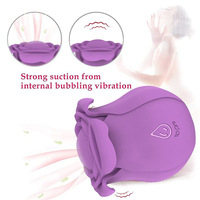 Meistverkauftes Umweltfreundliches Silikon-Rosenblüten-Sexspielzeug mit Starkem Schockeffekt 10 Frequenzen Hochfrequenz-Vibration USB-Aufladbar