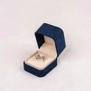 Cheap Square Customised Luxury Christmas Engagement <b>Ring</b> <b>Box</b> Suede TUV Certified Custom Logo Big Display OEM Multi-color Jewelry - Product Image 3