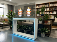 Kios OLED Transparan Horizontal 55 inci 1080p, Layar Sentuh 10 Titik, Signage Digital, Transmisi Cahaya 43%, RS232, untuk Toko Ritel Komersial