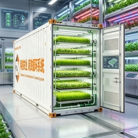 Grande Usine de Culture Intelligente Clé en Main en Conteneur, Système de Contrôle Climatique, Culture Verticale Hydroponique, Culture Commerciale de Légumes