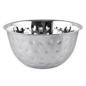 Cuenco Citi con color martillado de acero inoxidable Cuencos Citi Cocinas modernas Comedor Servir con metal elegante - Product Image 1
