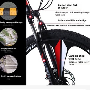 Venta al por mayor de fábrica, bicicleta de montaña plegable de <span class=keywords><strong>26</strong></span> pulgadas, freno de disco de cola suave, Material de horquilla de acero portátil para estudiantes adultos, Pedal ordinario - Product Image 5