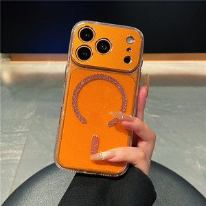 Fundas magnéticas transparentes para teléfono con diseño de cámara a color para iPhone 16, 15, 14 Max, para iPhone 17 Pro, funda de lujo con brillantes y caja. - Product Image 6