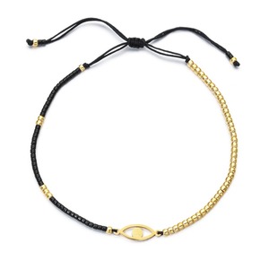 Braccialetto con ciondolo con perlina di semi intrecciata a mano e bracciale portafortuna con bracciale e braccialetti per gioielli femminili - Product Image 3
