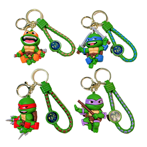 Vendita calda di tartarughe <span class=keywords><strong>Ninja</strong></span> 3D portachiavi in PVC stampato UV Anime giapponese portachiavi portachiavi per regali promozionali - Product Image 1