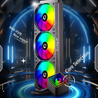 Refroidisseur d'eau liquide Fantasy WuKong 360 mm, roulement à fluide, dissipateur thermique en aluminium, 45 CFM, grand volume d'air, ARGB pour PC de jeu OEM