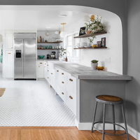 Armoire de cuisine américaine DAIYA avec évier en acier inoxydable