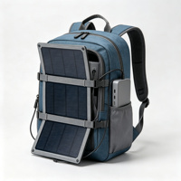 Sac à dos pour appareil photo bleu, sac de photographie avec ouverture frontale, compartiments rembourrés, sac à dos pour ordinateur portable, adapté aux photographes en voyage
