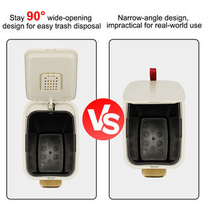 Poubelle à pédale côtelée rétro pour salle de bain avec <span class=keywords><strong>filtre</strong></span> anti-odeurs, couvercle à fermeture douce et seau intérieur amovible, poubelles pour cuisine et intérieur - Product Image 5