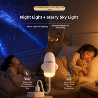 Projecteur LED USB 3/6 diapositives à projection de films, lumière de projection d'étoiles galactiques haute définition, veilleuse changeante de couleur pour chambre à coucher