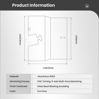 Usinage CNC 5 axes, boîtier en aluminium sur mesure, fraisage de précision, composants usinés OEM