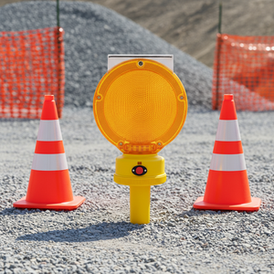 Feux de signalisation clignotants solaires jaunes et rouges étanches IP68 pour la sécurité routière – Fabricant de balise de signalisation clignotante - Product Image 1