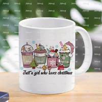 Haute qualité noël vinyle étanche UV DTF tasse enveloppes gobelet enveloppes transferts transfert étiquette Logo autocollants impression