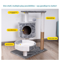 Arbre à chat multi-niveaux robuste avec plateformes rembourrées en peluche, tour d'escalade de luxe pour chat avec poteaux à gratter en sisal