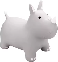 Ensembles de jouets chevaux sauteurs rebondissants de haute qualité, en matériau doux et épais, style rhinocéros personnalisé, animaux sauteurs pour enfants