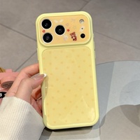 Coque de téléphone antichoc en TPU et PC à pois avec motif de personnage de dessin animé mignon pour iPhone 17 16 15 14 13 Pro Max, design couleur pastel