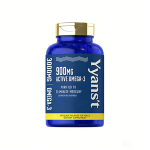 Cápsulas de suplemento de alta calidad sin gluten con Omega-3, aceite de pescado, EPA y DHA que favorecen la salud del corazón y la función cerebral. - Product Image 1