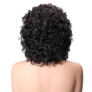 Pelucas de Cabello Brasileño Corto Bob con Ondas de Agua, Sin Pegamento, Pre-Desplumadas, Nudos Decolorados, Encaje Frontal 13x4, Cabello de Bebé, Estilo Rizado, 180% de Densidad - Product Image 5