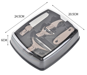 Venta caliente accesorios de cocina utensilios de cocina 4 Uds máquina peladora de frutas y verduras de acero inoxidable multifunción con bandeja - Product Image 5