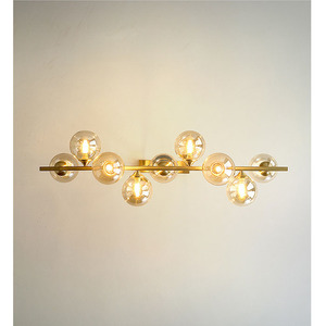 Lustre <span class=keywords><strong>suspendu</strong></span> moderne en fer décoratif, luminaire <span class=keywords><strong>suspendu</strong></span> en verre doré, bulle ambrée, douille G9, éclairage LED - Product Image 5