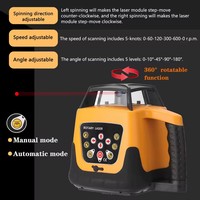 Ligne laser rouge 635nm faisceau laser rouge professionnel automatique 360 niveau laser rotatif à nivellement automatique
