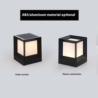 Nouvelles lampes de jardin LED rechargeables activées par l'énergie solaire lampes de colonne extérieures étanches pour décor de paysage alimentation ca IP65