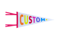 Drapeau en feutre brodé personnalisable Décoration murale de chambre d'enfant et bannière de fête pour fêtes et événements