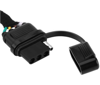 OEM 7-poliger Anhängerstecker auf 4-Wege-Flachstecker-Adapter 6-24V Anhängerstecker Rundsteckverbinder-Konverter für Wohnwagen