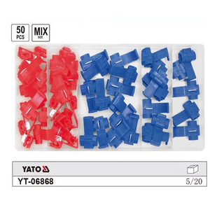 Bloque de Terminales de Desconexión Rápida YATO, 50 Piezas, Tamaños Variados, Material PC 1P, No Requiere Desforre - Product Image 1