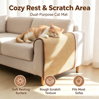 Tapis à gratter pour chat en sisal classique, écologique, taille personnalisable, sûr et non toxique, toutes saisons, JIUZE JZCW00108, en promotion