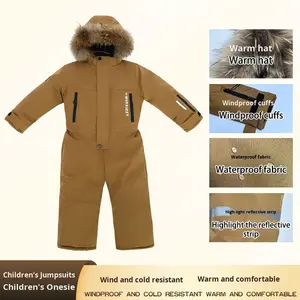 Automne Hiver 2025 Vêtements de neige de <span class=keywords><strong>ski</strong></span> imperméables doublés de polaire une pièce - Product Image 2