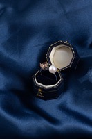 Bague en perle d'eau douce rose blanche