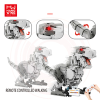 HW TOYS 960 Uds programación de Control remoto Tyrannosaurus Rex juegos de bloques de construcción con Camino, giroscopio niños Rc dinosaurio Robot juguete