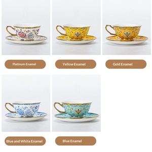 Jingdezhen Enamel Blue And White Ceramic Coffee <b>Cup</b> <b>Set</b> European Luxury Exquisite Afternoon <b>Tea</b> Drinking <b>Cup</b> Home Gift <b>Set</b> - Product Image 5
