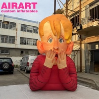 AIRART Personnage de dessin animé gonflable personnalisé, Géant gonflable en forme de garçon surpris pour la décoration de festivals commerciaux