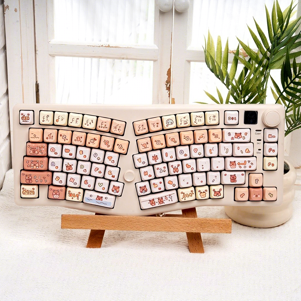 Teclado blanco-A75+teclas MAO Carpy-bara