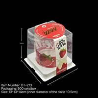 Contenants à dessert en plastique transparent avec couvercle, boîtes en PET de qualité alimentaire pour mousse au chocolat, dessert au lait fraise, pâtisserie
